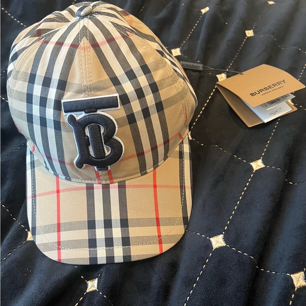 Burberry TB Check Baseball Hat Size ; S. Color; Archive Beige Brand New Tag